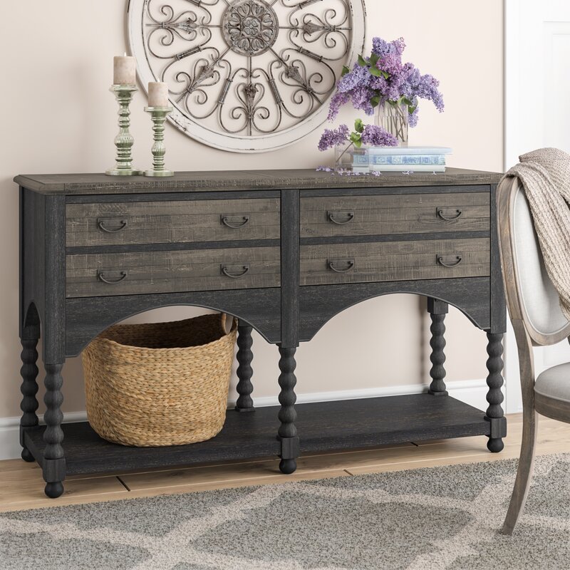 Ophelia &amp; Co. Largent 64&quot; Wide 4 Drawer Buffet Table &amp; Reviews Wayfair