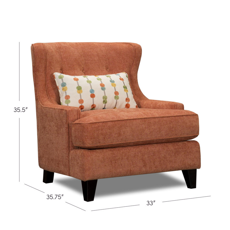 Laurel Foundry Modern Farmhouse Velvet Swoop Armchair