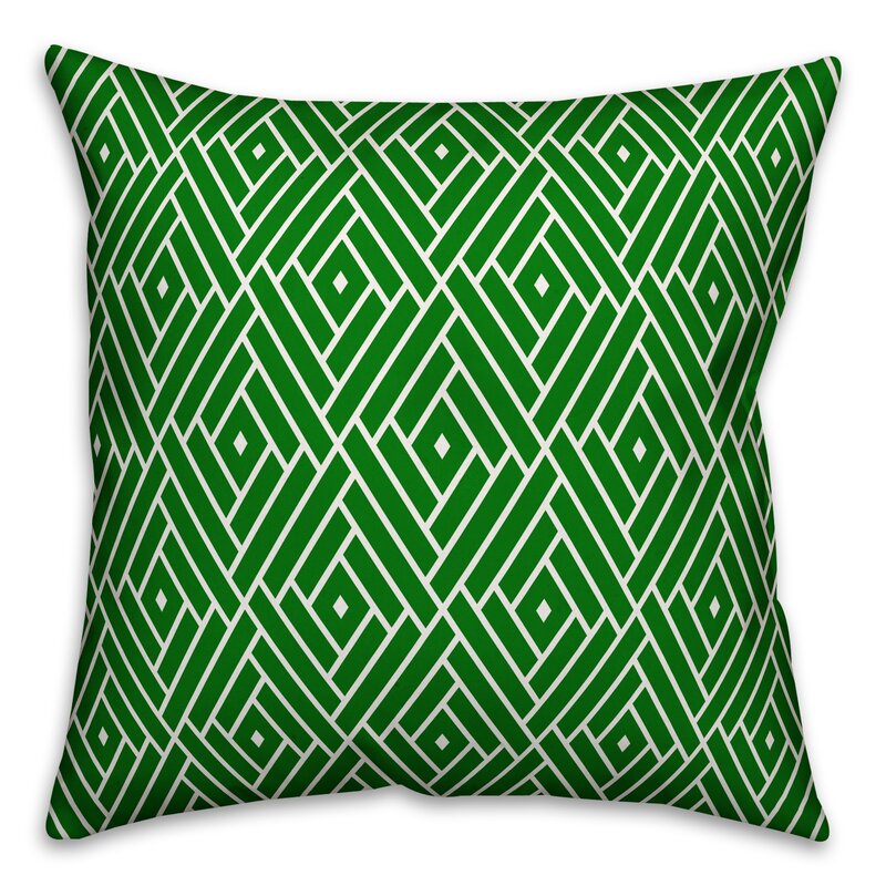 Bay Isle Home Steil Lime Color Diamond Pattern Outdoor Throw