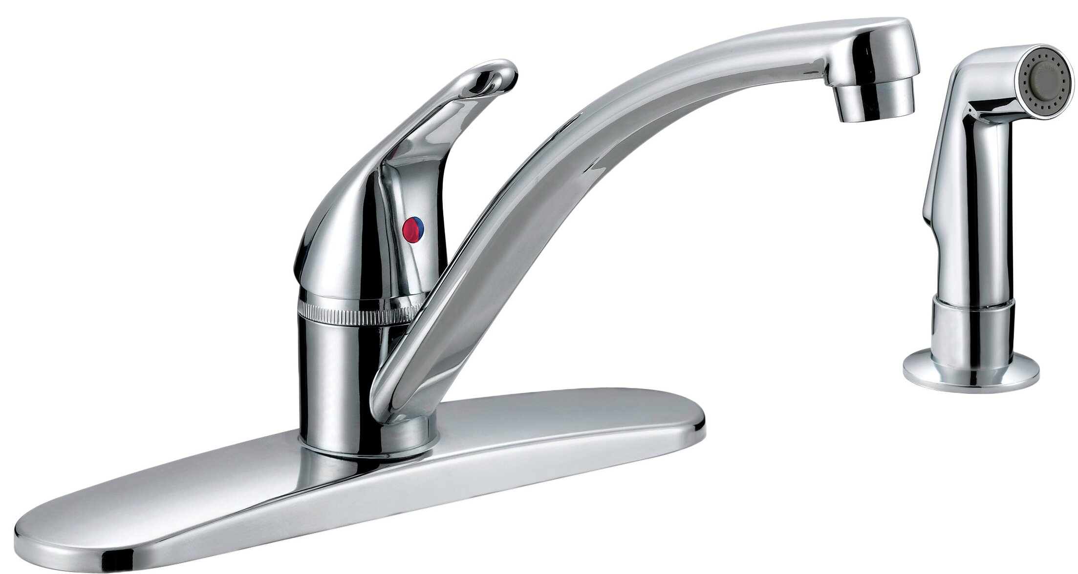 Aqua Plumb Single Handle Kitchen Faucet With Side Spray Wayfair
