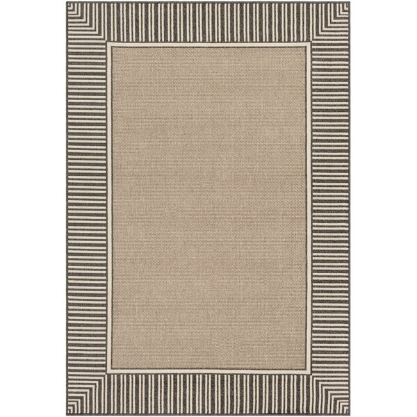 Oliver Camel/Black Indoor/Outdoor Area Rug by Bay Isle Home