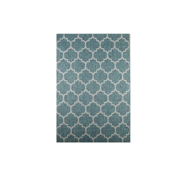 Enola Teal Outdoor Area Rug by Charlton Home