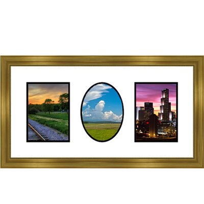 3 Opening Collage Picture Frame Frames By Mail Color: Gold