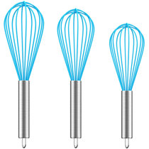 Beating Wild Eye Whisk Silicone Whisk Set of 3 Stainless Steel & Silicone Kitchen Utensils for Blending Yellow Mixing & Stirring Cooking Whisking Beating Wild Eye Whisk Silicone Whisk Set of 3 Stainless Steel & Silicone Kitchen Utensils for Blending Yellow Mixing & Stirring Cooking Whisking