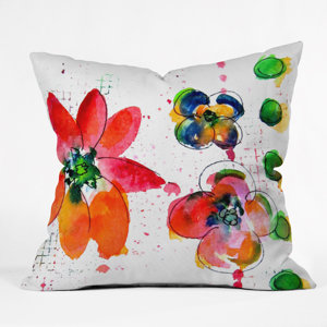 Summer in Watercolor by Laura Trevey Indoor/Outdoor Throw Pillow