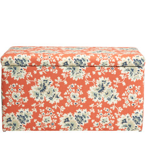 Barbour Floral Cotton Upholstered Storage Bench by August Grove