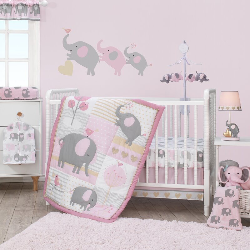 Bedtime Originals Eloise Elephant Musical Baby Crib Mobile