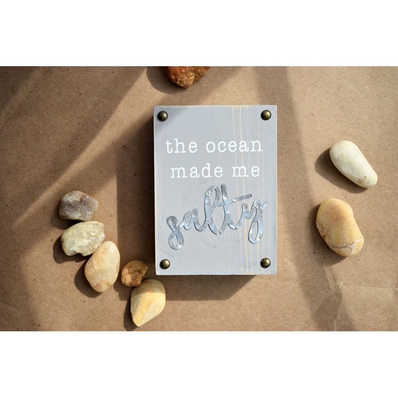 Sea Sentiments Wood Block Plaques from Mud Pie