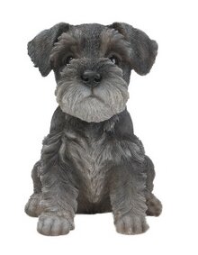 Sitting Schnauzer Puppy Statue