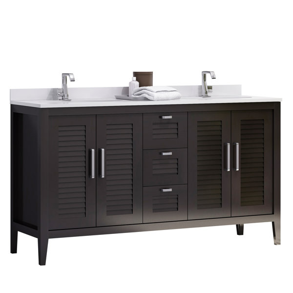 Madrid 60 Double Sink Master Bathroom Vanity Set by Hispania Home