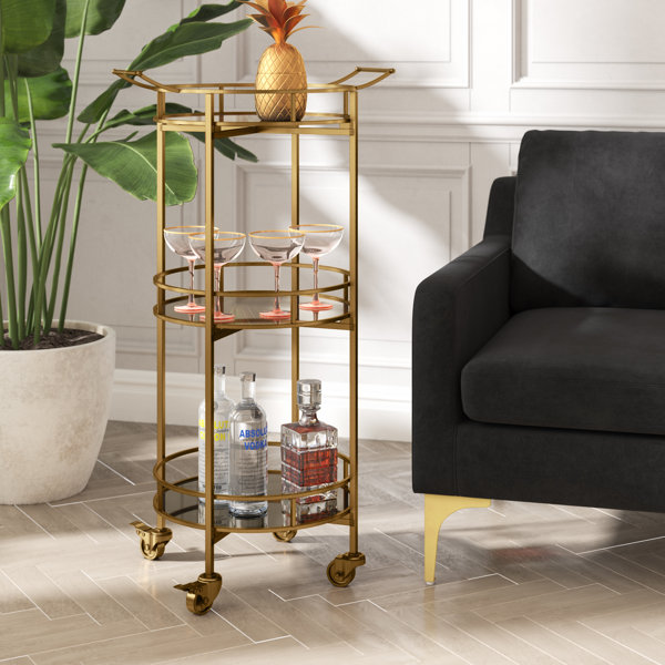 Herald 3 Tier Cylinder Bar Cart By Willa Arlo Interiors Today Only Sale