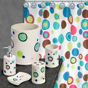 Bubble Gum Complete 18-Piece Bathroom Accessory Set