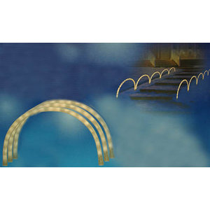 Twinkling Archways Pathway Markers Outdoor Christmas Light (Set of 3)