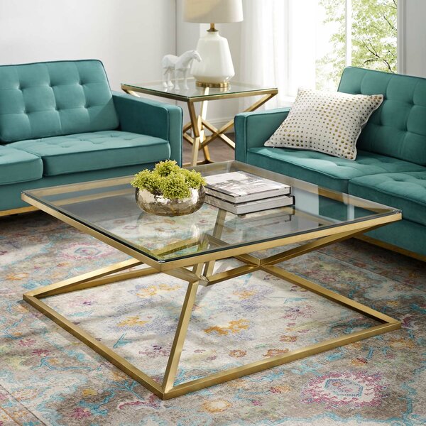 Engles Frame Coffee Table With Storage By Everly Quinn