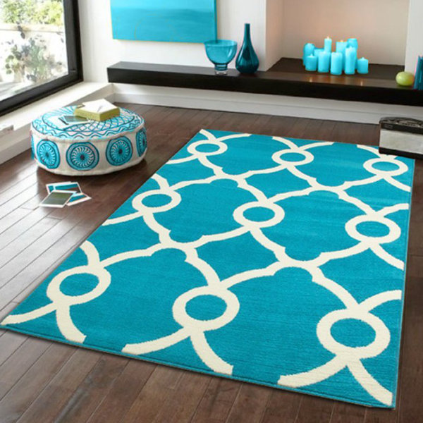 Yablonski Blue Indoor/Outdoor Area Rug by Ebern Designs