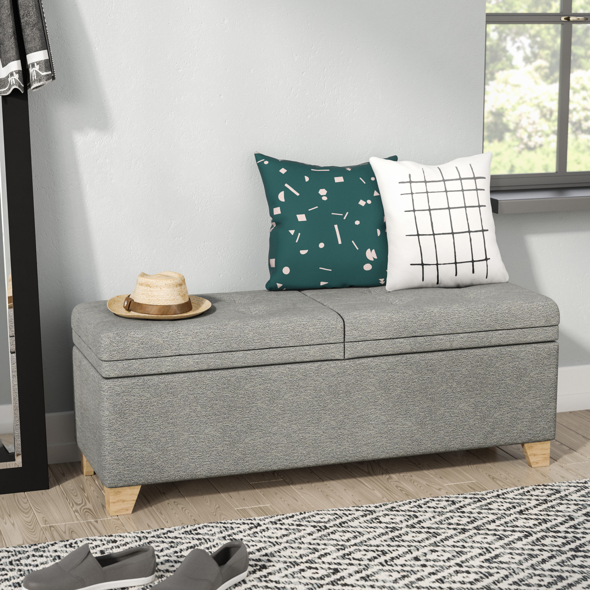 Nixon Upholstered Storage Bench Reviews Allmodern