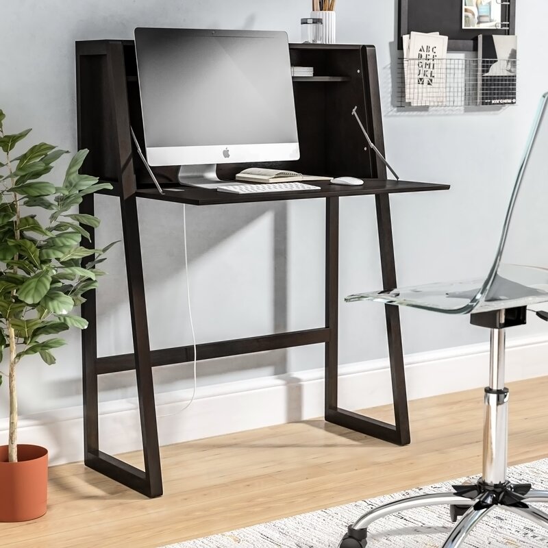 Ebern Designs Yeldell Secretary Desk Reviews Wayfair