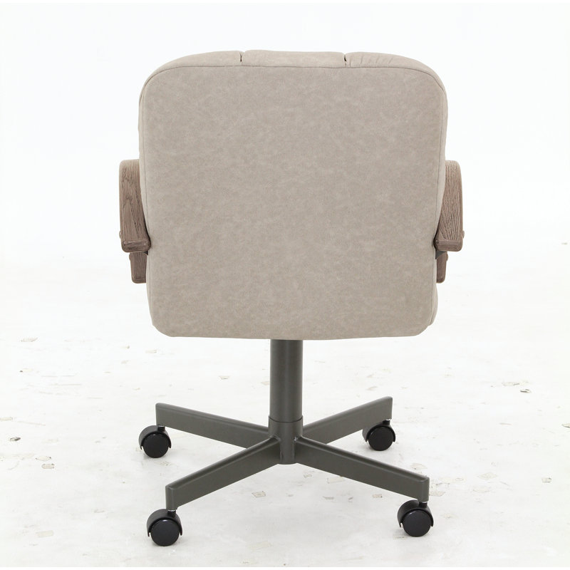 Ebern Designs Henrika Swivel Tilt Upholstered Dining Chair In Driftwood Wayfair