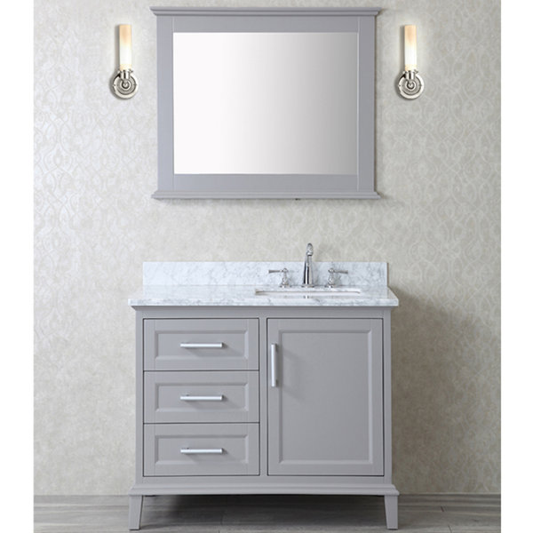 Denice 42 Single Bathroom Vanity Set with Mirror by Latitude Run