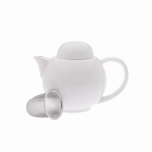 White Basics 1-qt. Teapot and Strainer
