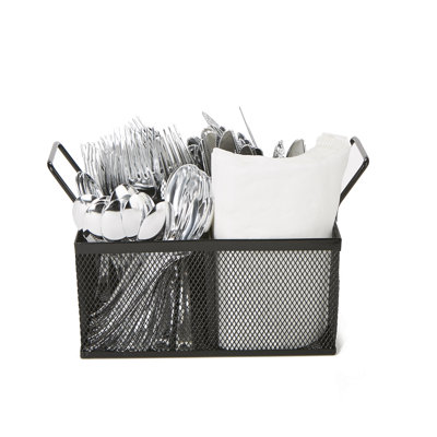 4 Section Mesh Flatware Caddy Mind Reader