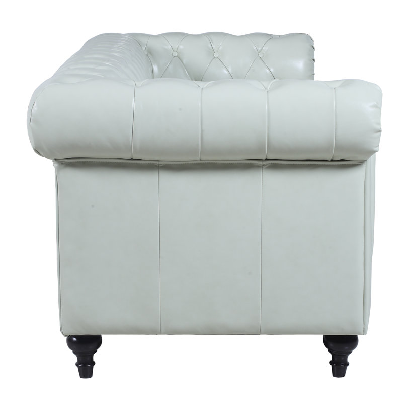 Madison Home USA Tufted Leather Chesterfield Sofa & Reviews Wayfair