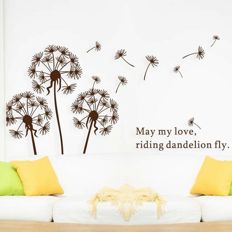 Walplus Wall Sticker Decal Transparent Dandelion Flower Room Home Decorations