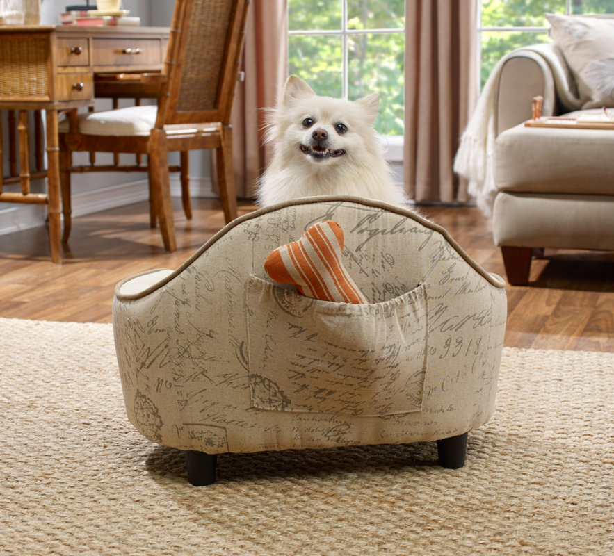 Enchanted Home Pet French Script Headboard Dog Bed & Reviews Wayfair