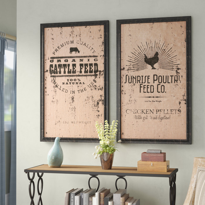 Laurel Foundry Modern Farmhouse 2 Piece Wall Decor Set 2 Piece Farmhouse Wall Decor Set