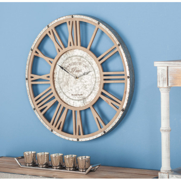 Metal/Wood Wall Clock by Cole & Grey| @ $108.99