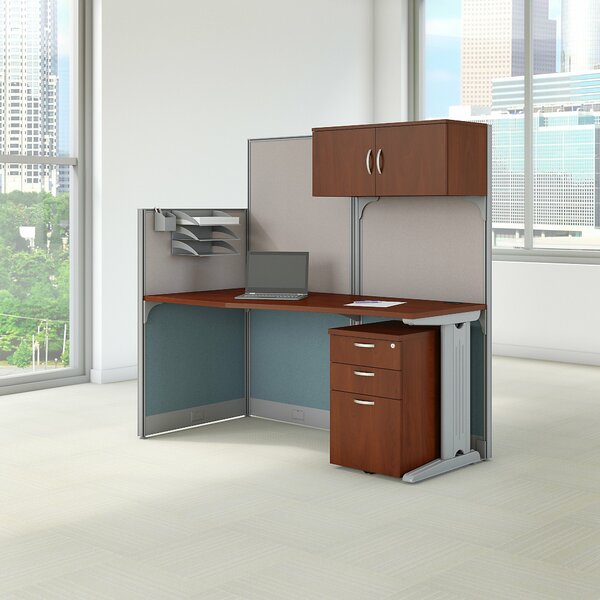 Office in an Hour Straight Workstation with Storage by Bush Business Furniture