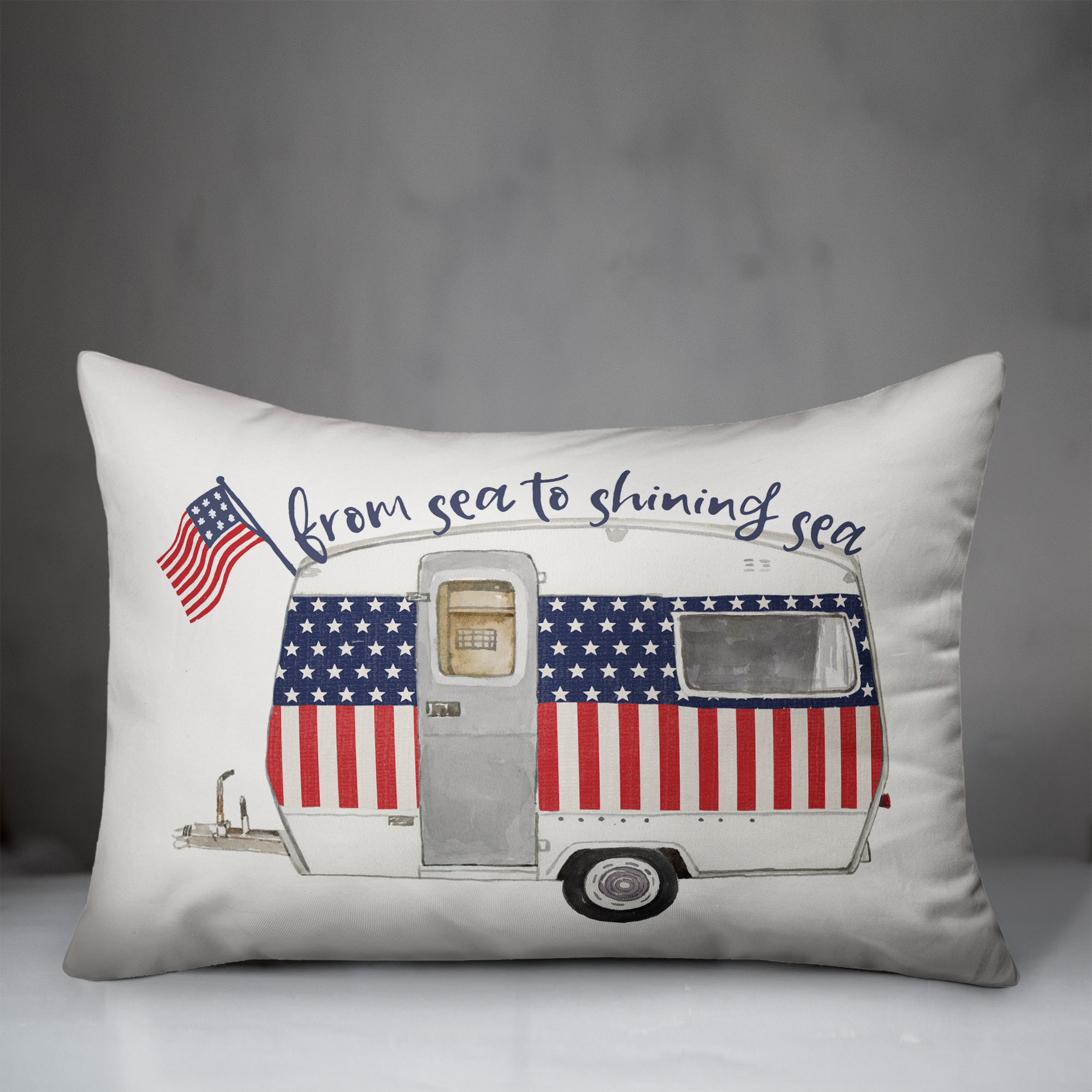 August Grove Coniglio From Sea To Shining Sea Camper 14 Lumbar Pillow Wayfair