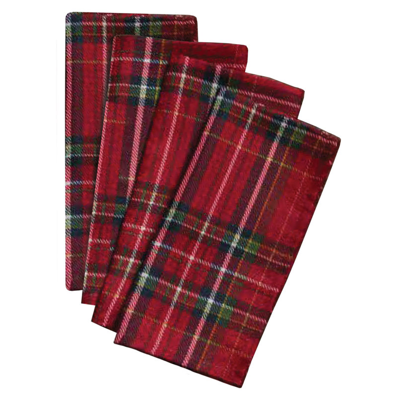 Amscan Christmas Plaid Fabric Napkins (2Pack) & Reviews Wayfair