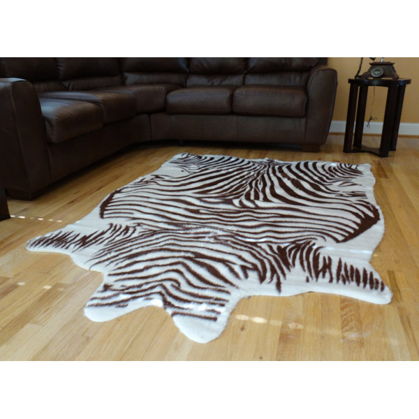 Chanler Brown/White Zebra Area Rug by Bloomsbury Market