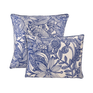 Microfiber Throw Pillows Wayfair Flowers And Doodle Microfiber Decorative Throw Pillow