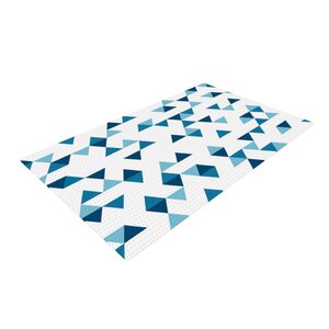 Project M Triangles Blue Navy/White Area Rug