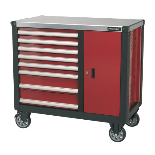Sealey AP2418 Mobile Workstation 8 Drawer with Ball Bearing Slides