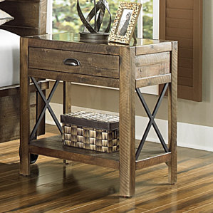 Gilman 1 Drawer Nightstand by Loon Peak