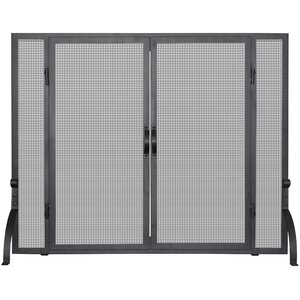 Single Panel Wrought Iron Fireplace Screen