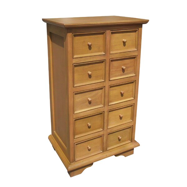 Review Ybarra 10 Drawer Apothecary Accent Chest