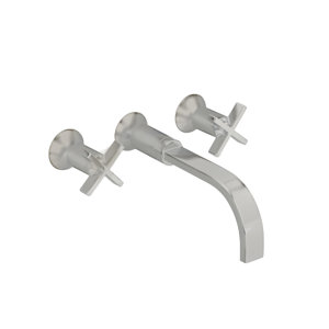 Berwick Wall Mounted Bathroom Faucet with Double Cross Handles