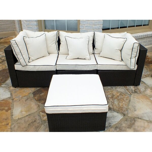 Burruss Patio Sectional with Cushions by Three Posts