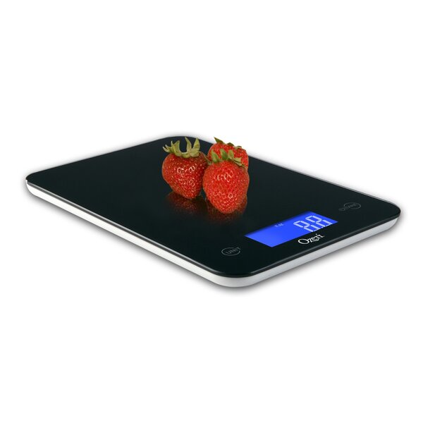 Touch Professional Digital Kitchen Scale (18 lbs Edition), Tempered Glass by Ozeri