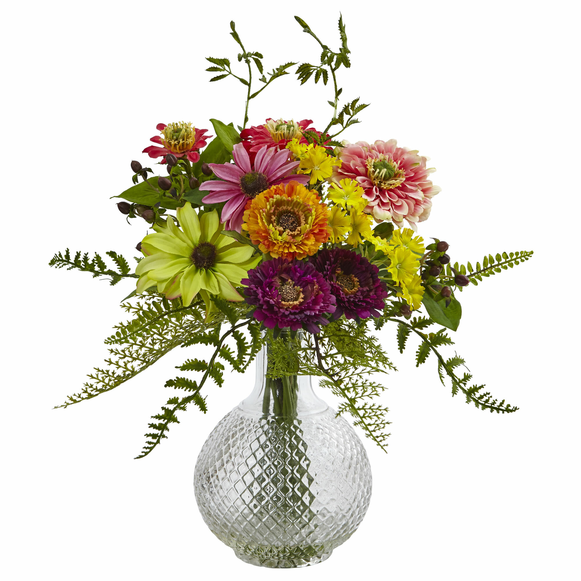 Charlton Home Mixed Floral Arrangements In Decorative Vase