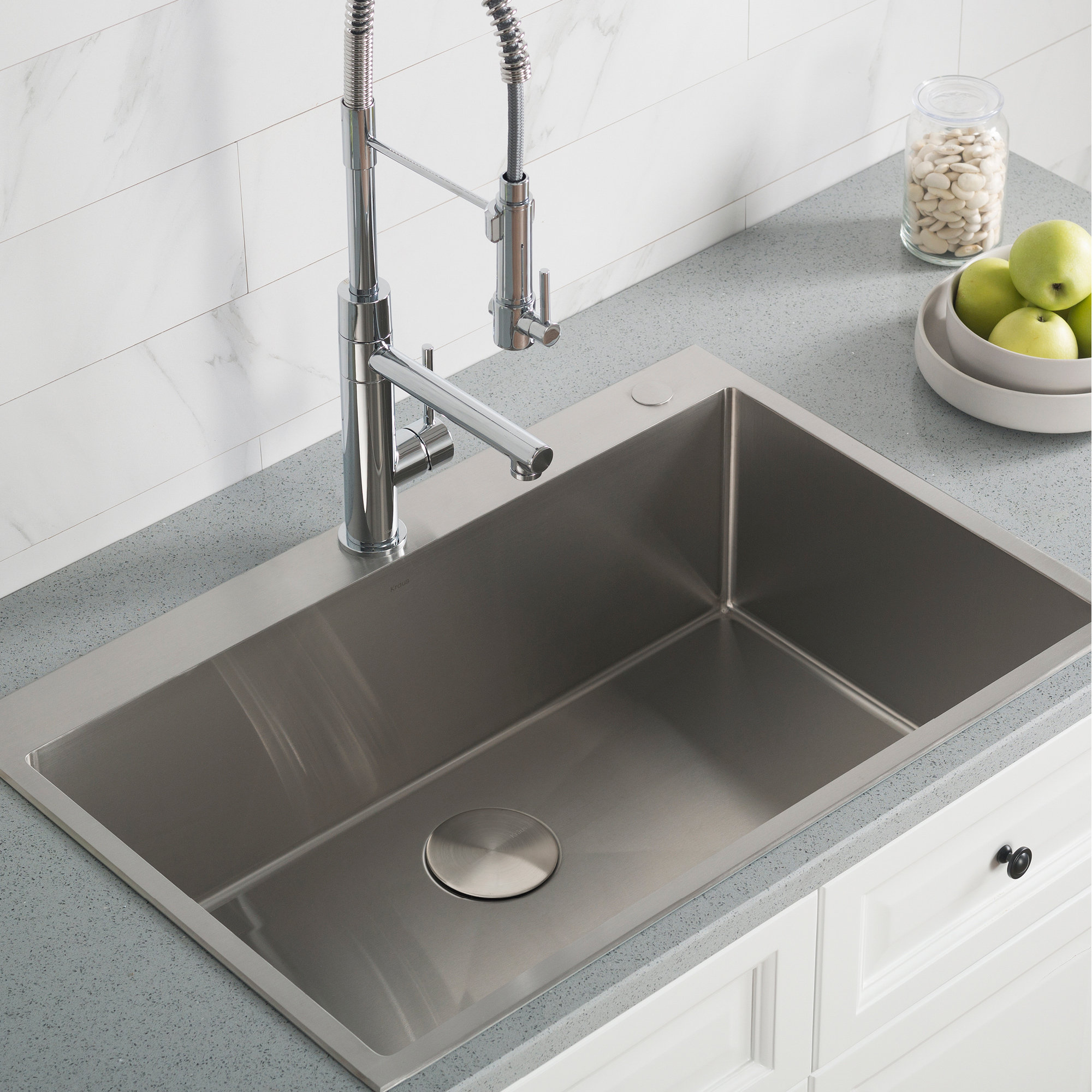 Standard Pro 16 Gauge 33 X 22 Drop In Kitchen Sink With Bottom