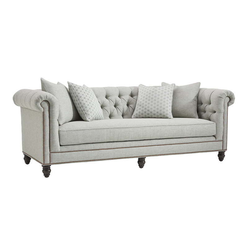 Tommy Bahama Home Manchester Chesterfield 95 W Rolled Arm Sofa With Tufter Cushion Wayfair