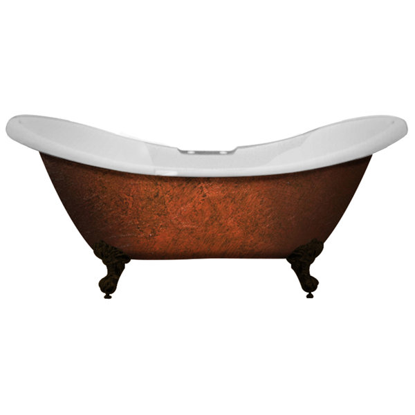 Acrylic Slipper Clawfoot 70 x 30 Freestanding Soaking Bathtub by Cambridge Plumbing