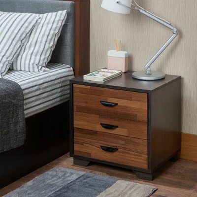 Latitude Run Escanaba 3 Drawer Nightstand Latitude Run Color Espresso Dailymail