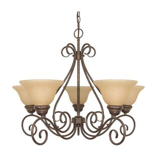 Claycomb 5-Light Shaded Chandelier