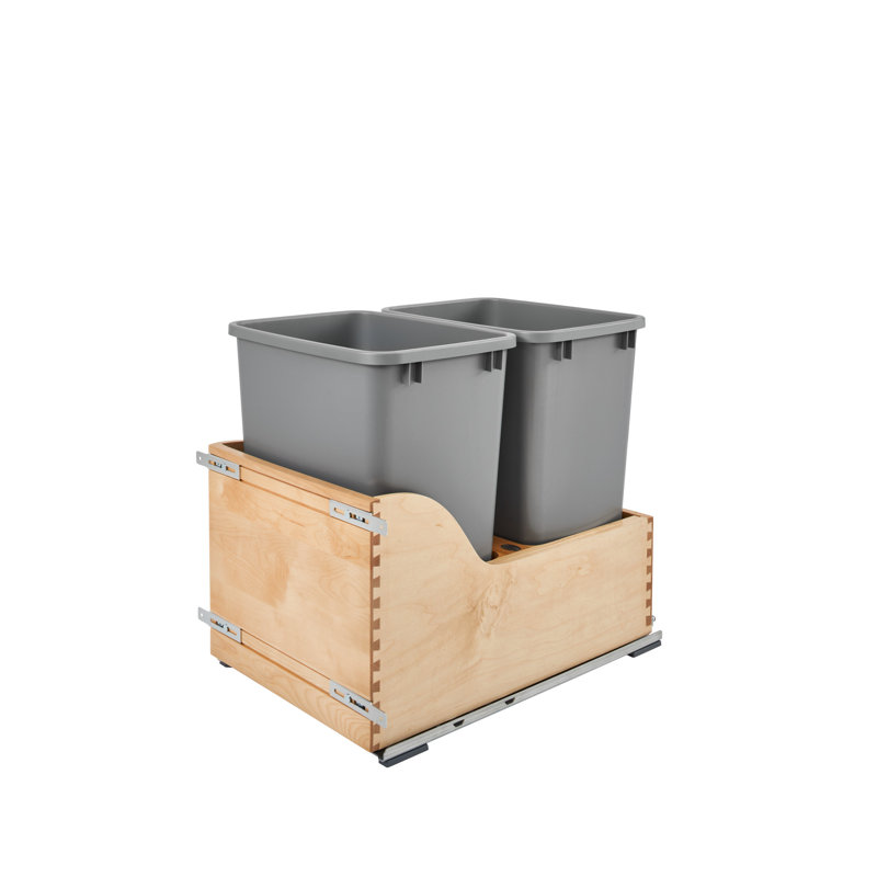 Rev A Shelf Double 8 75 Gallon Pull Out Trash Can Reviews Wayfair Double 8 75 Gallon Pull Out Trash Can